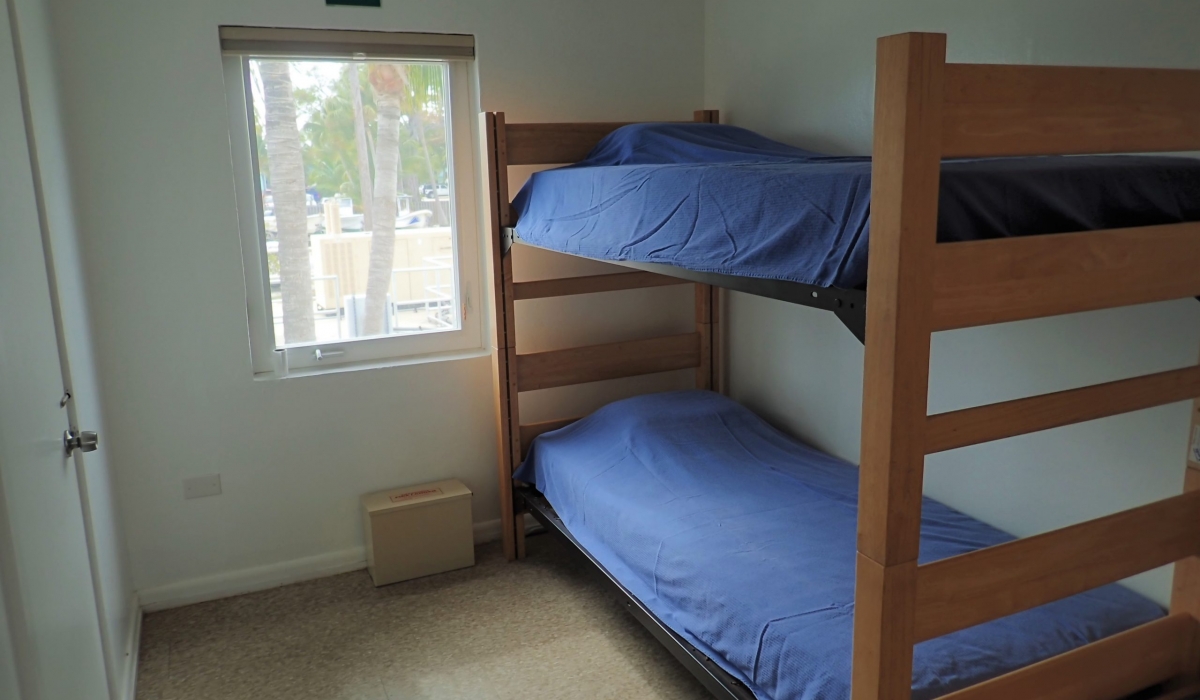 Bedroom 1 offers a private room for faculty and TA's and sleeps 2 in a single bunk bed.